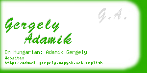 gergely adamik business card